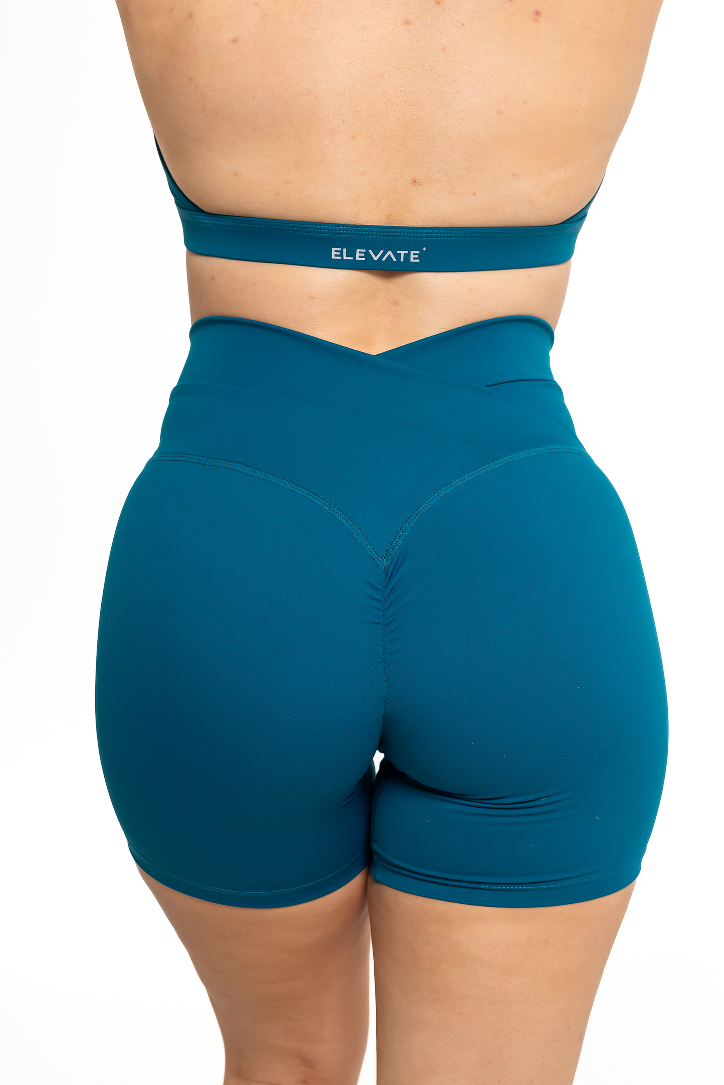 Crossover Scrunch Shorts - Ocean Teal