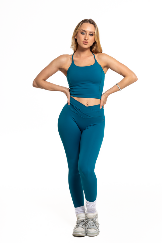 Crossover Leggings - Ocean Teal *Bundle 3 for 20% off