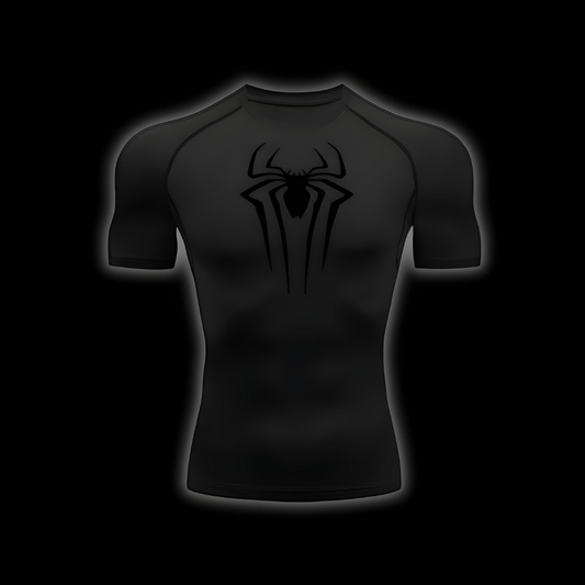 Spider Total Black Compression Shirt